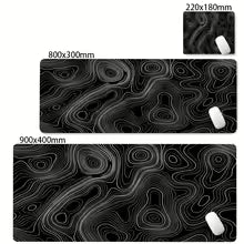 Black & White Strata Liquid Desk Mat Mousepad