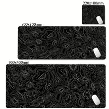 Black & White Strata Liquid Desk Mat Mousepad