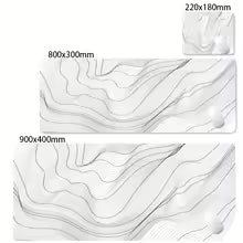 Black & White Strata Liquid Desk Mat Mousepad