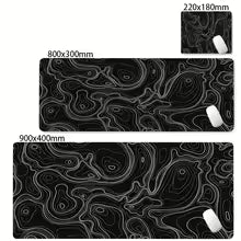 Black & White Strata Liquid Desk Mat Mousepad